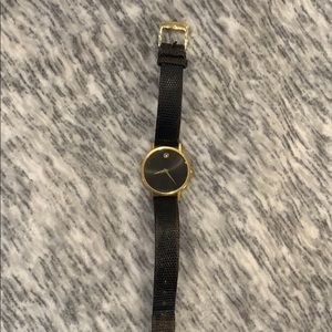 Vintage 1980s Movado Museum Wrist Watch.